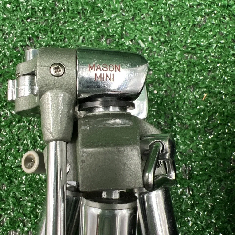Vintage Mason Mini Metal‎ Portable Adjustable Camera Tripod and Leather Case
